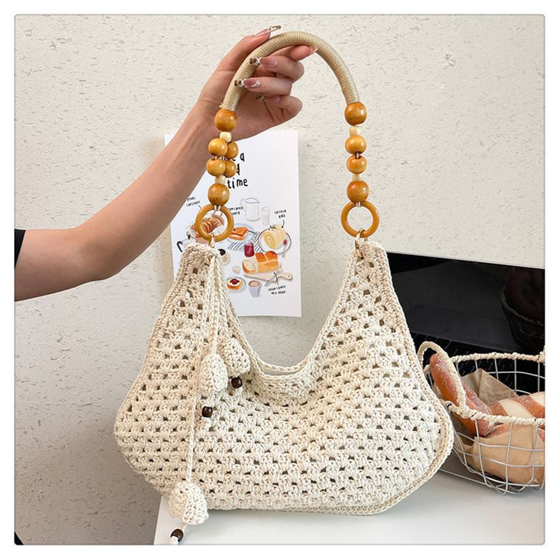 Women's Large Capacity Woven Western Style Vacation Beach Special Interest Light Bags