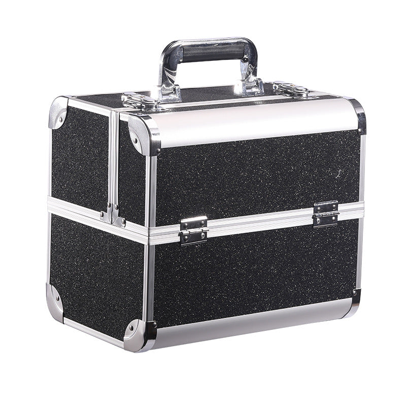 Storage Box Double Open Aluminum Alloy Portable Cosmetic Cases