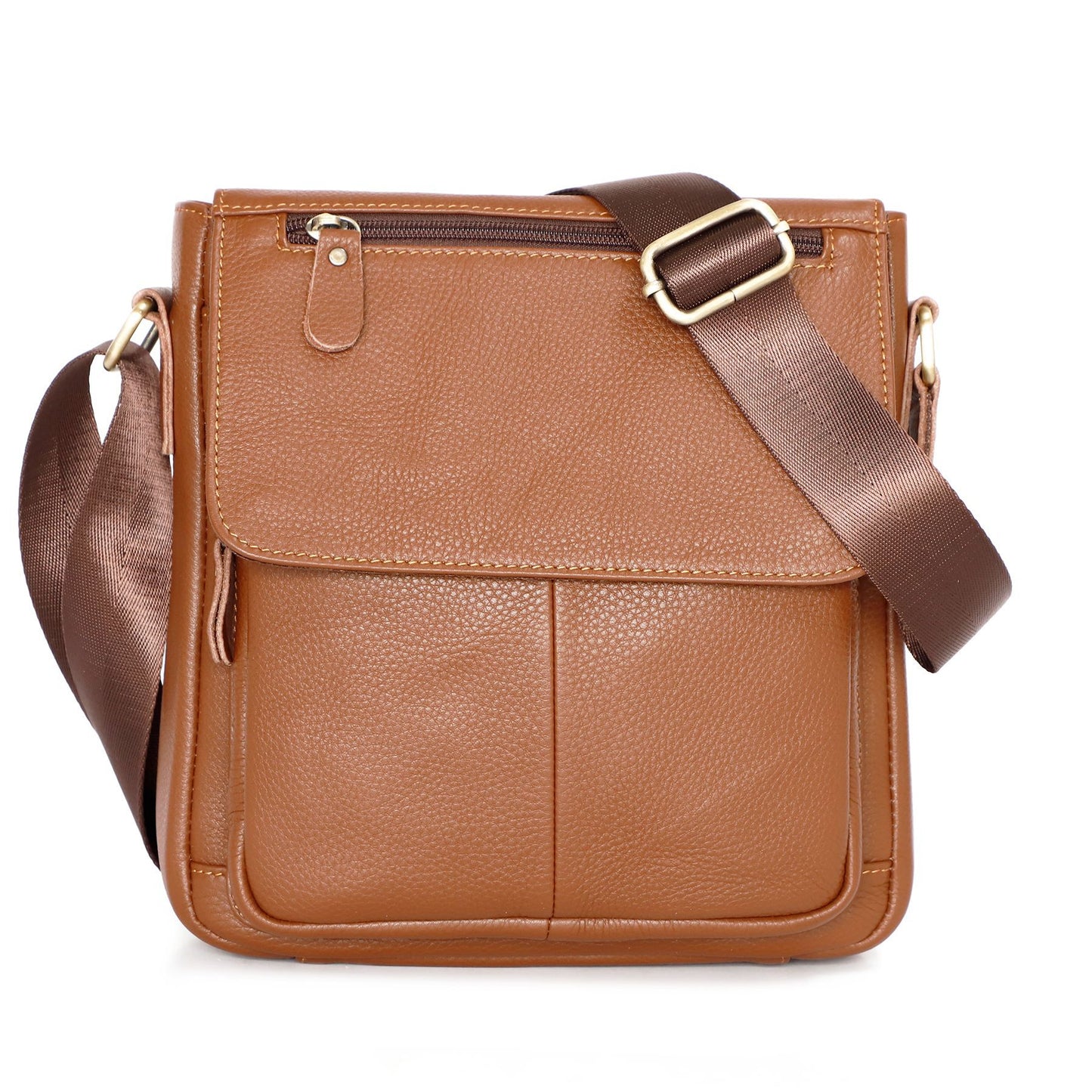 Men's Genuine Leather Large Capacity First Layer Cowhide Flip High Sense Shoulder Bags