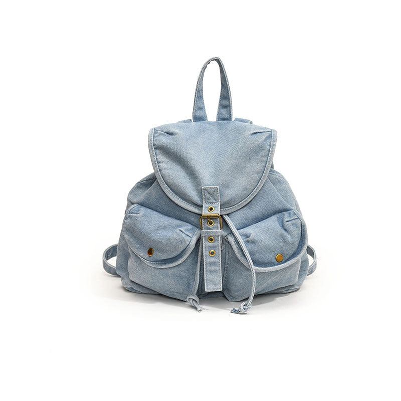 Women's Korean Style Denim Large Capacity Portable Backpacks