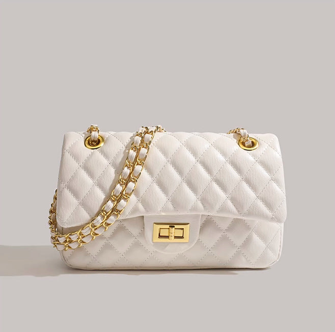 Women's Classic Style Rhombus Chain Double Cover Bags