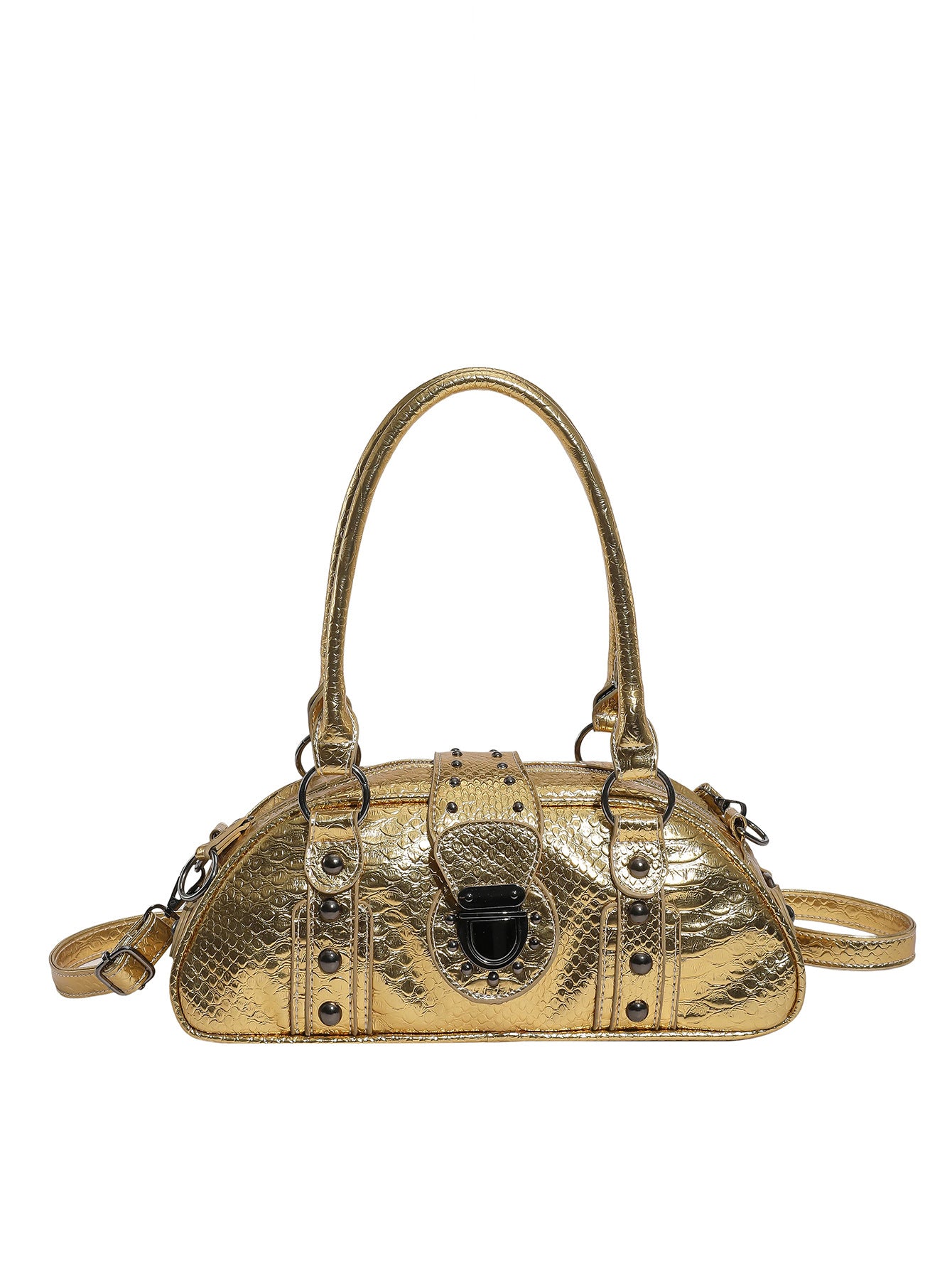 Underarm Fashion Snake Pattern Commuter Boston Retro Women's Shoulder Bag