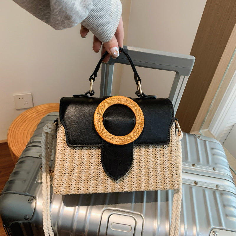 Women's Spring Straw Beach Summer Western Style Women's Messenger Bag
