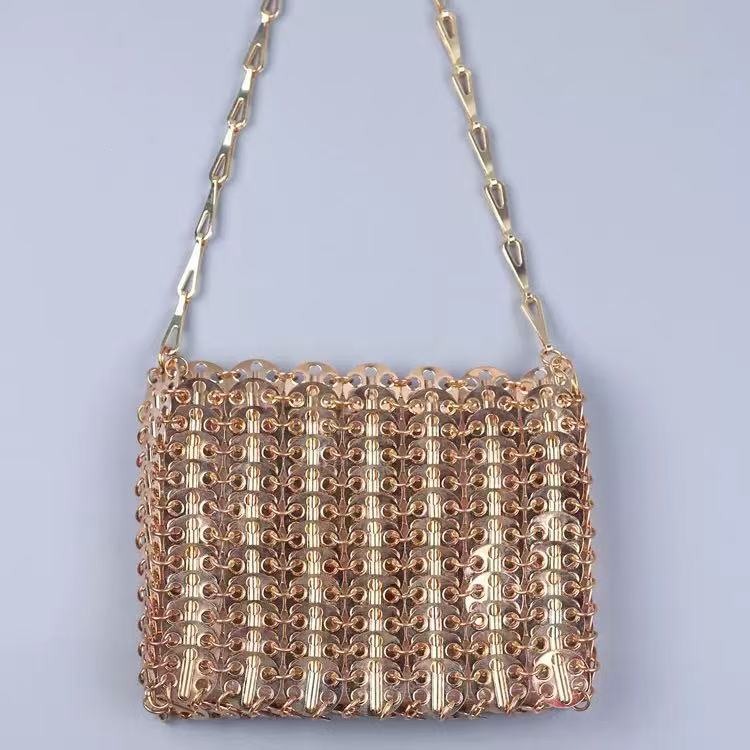 Retro Ancient Modern Popular Sier Shiny Metal Bags