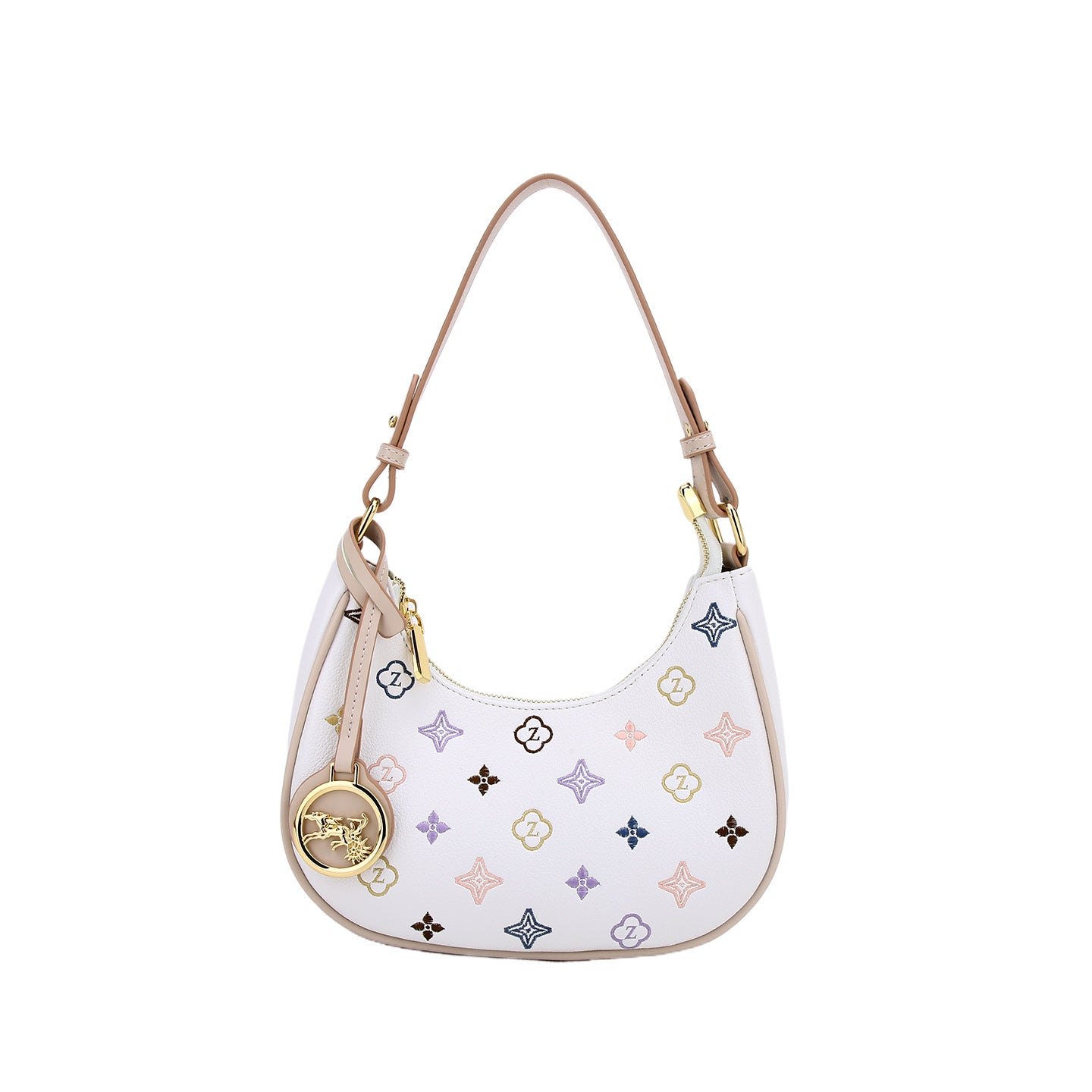 Design Contrast Color Embroidery Baguette High-grade Bags