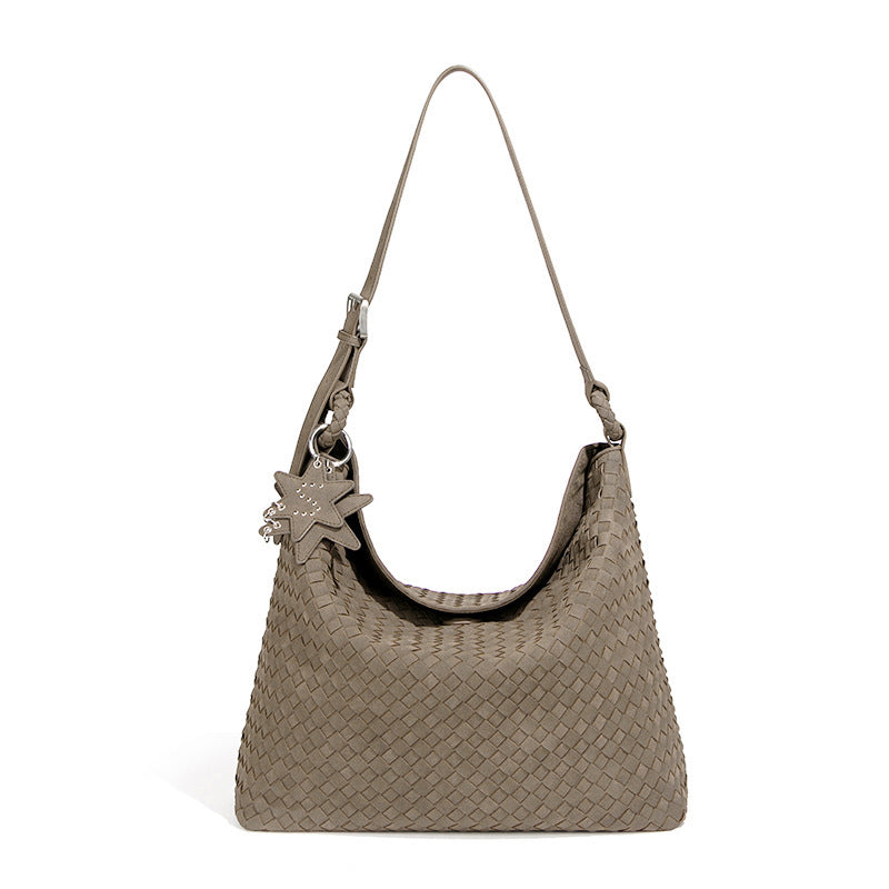 Women's Large Capacity Suede Woven High-grade Versatile Shoulder Bags