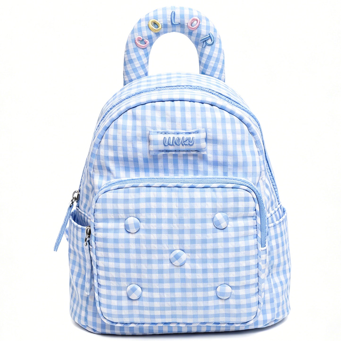 Summer Plaid Canvas Korean Color Dopamine Bags