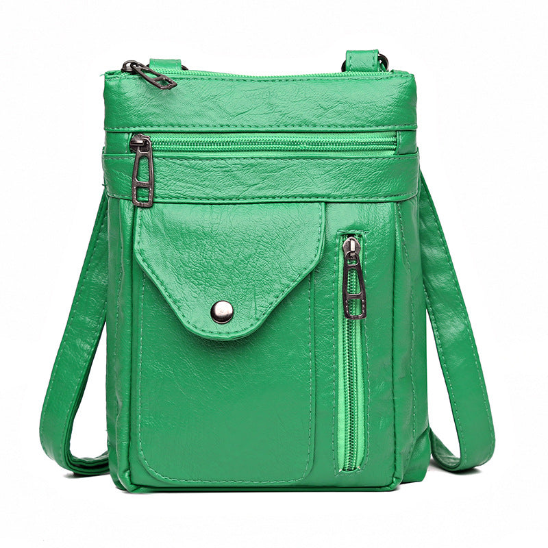 Women's Mobile Fashion Retro Soft Leather Summer Women's Messenger Bag
