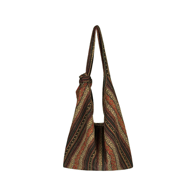 Women's Niche Ethnic Style Canvas Retro Commuter Women's Shoulder Bag