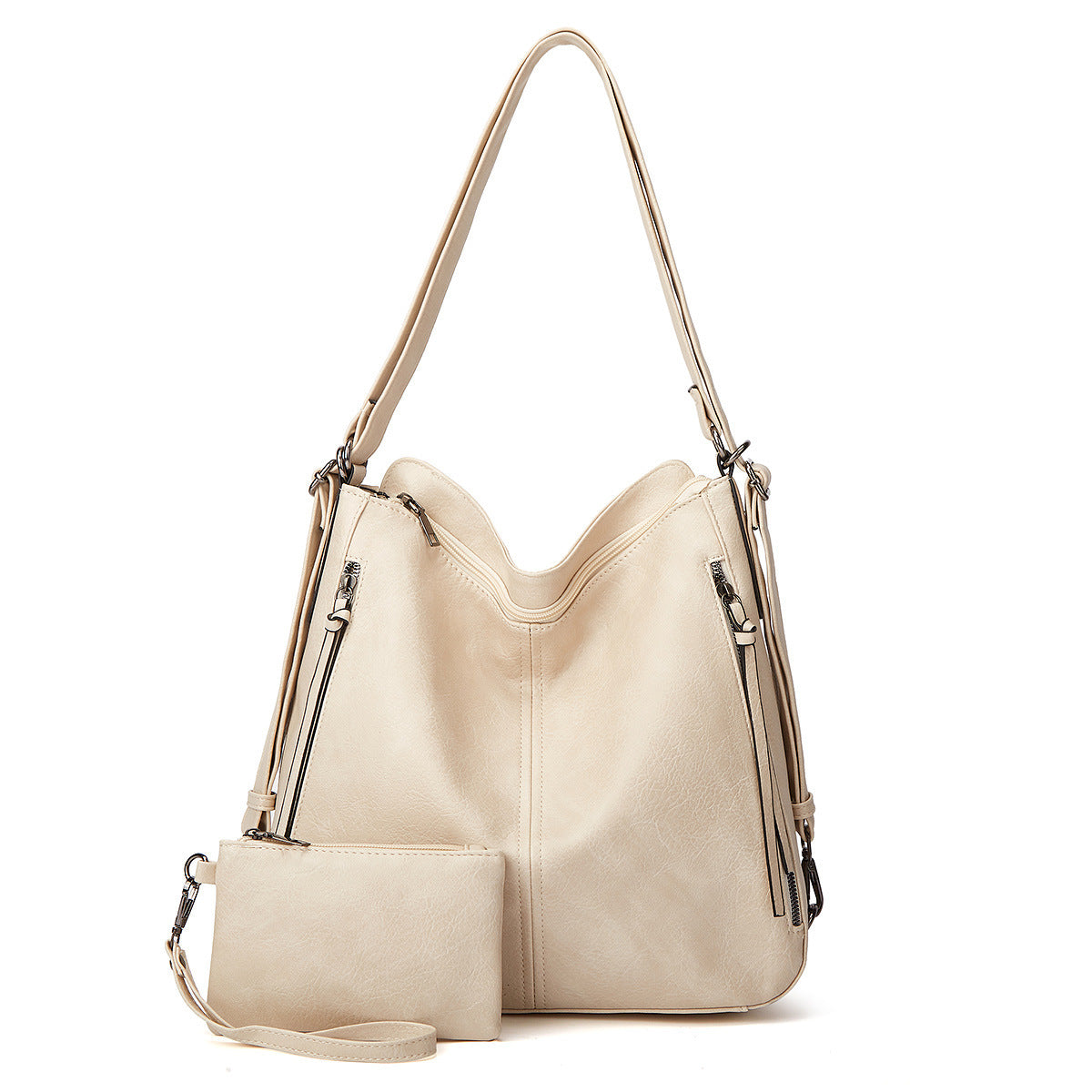 Women's Soft Leather Three-piece Large Capacity Totes Tote Bag