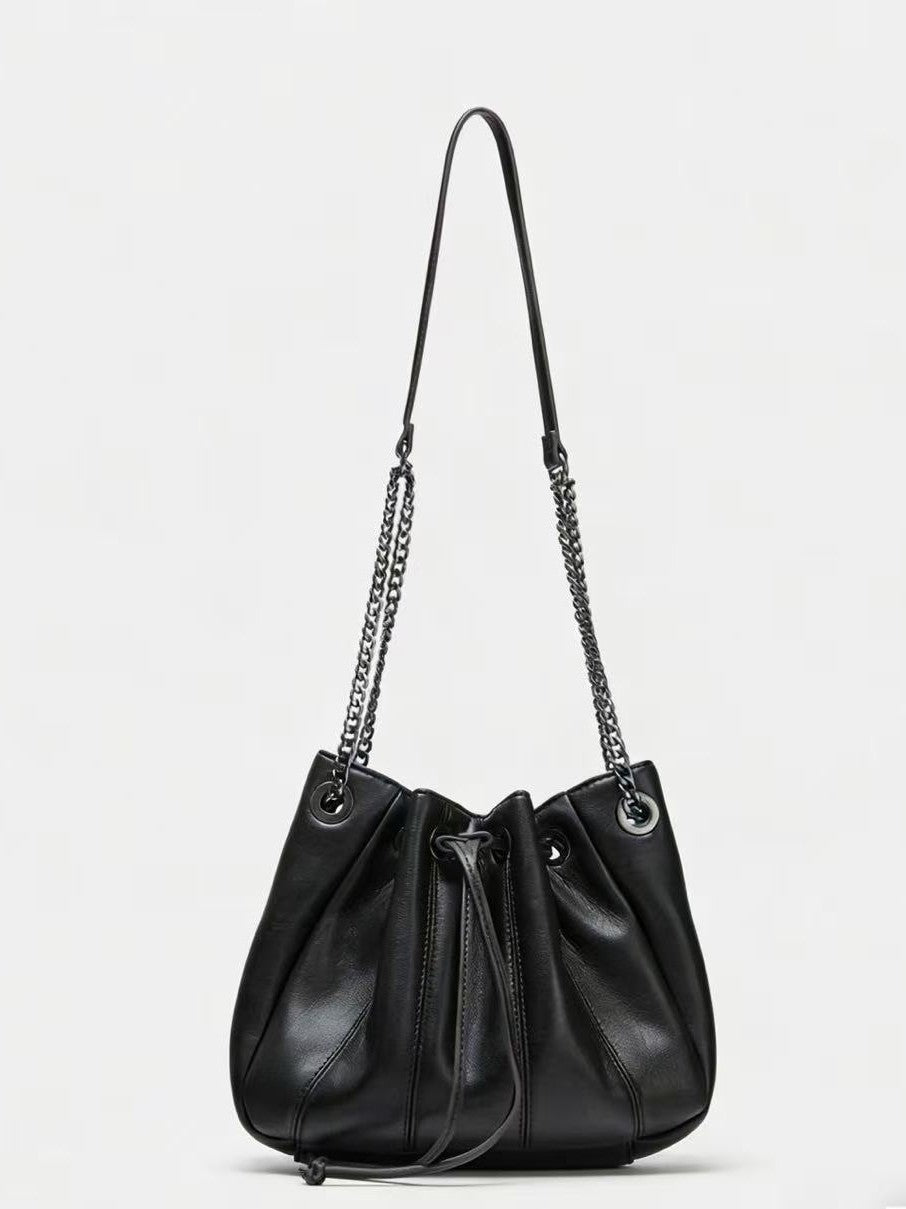 Comfortable Fashion Drawstring Versatile Chain Commuting Women's Messenger Bag