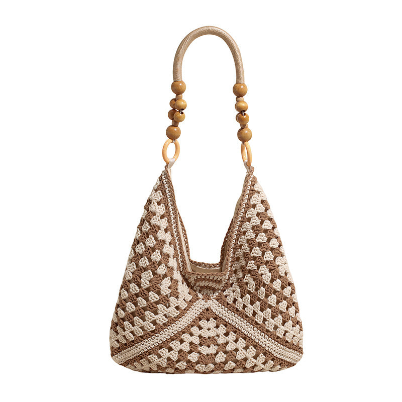 Women's Super Hot Idle Style Woven Straw Large Capacity Bohemian Seaside Bags