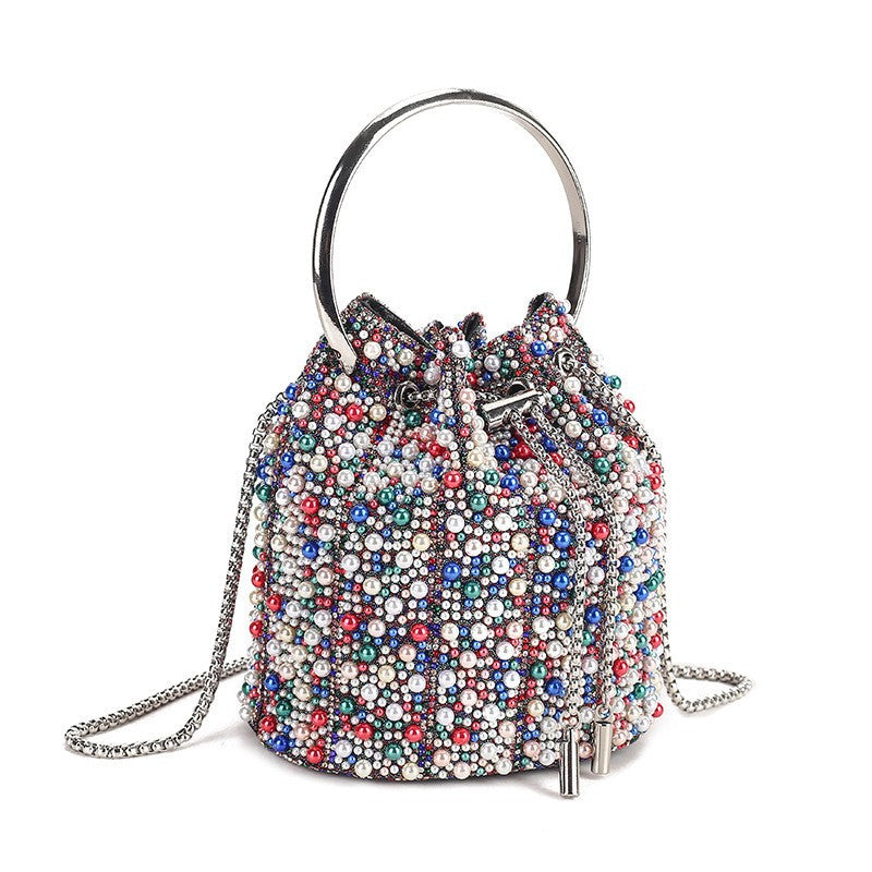 Women's Light Luxury Pearl Hand Versatile High-grade Chain Bucket Bag