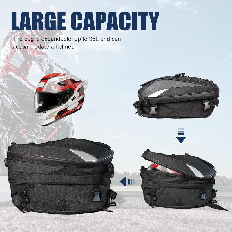 Motorcycle Rear Seat Helmet Large Capacity Sports Backpack