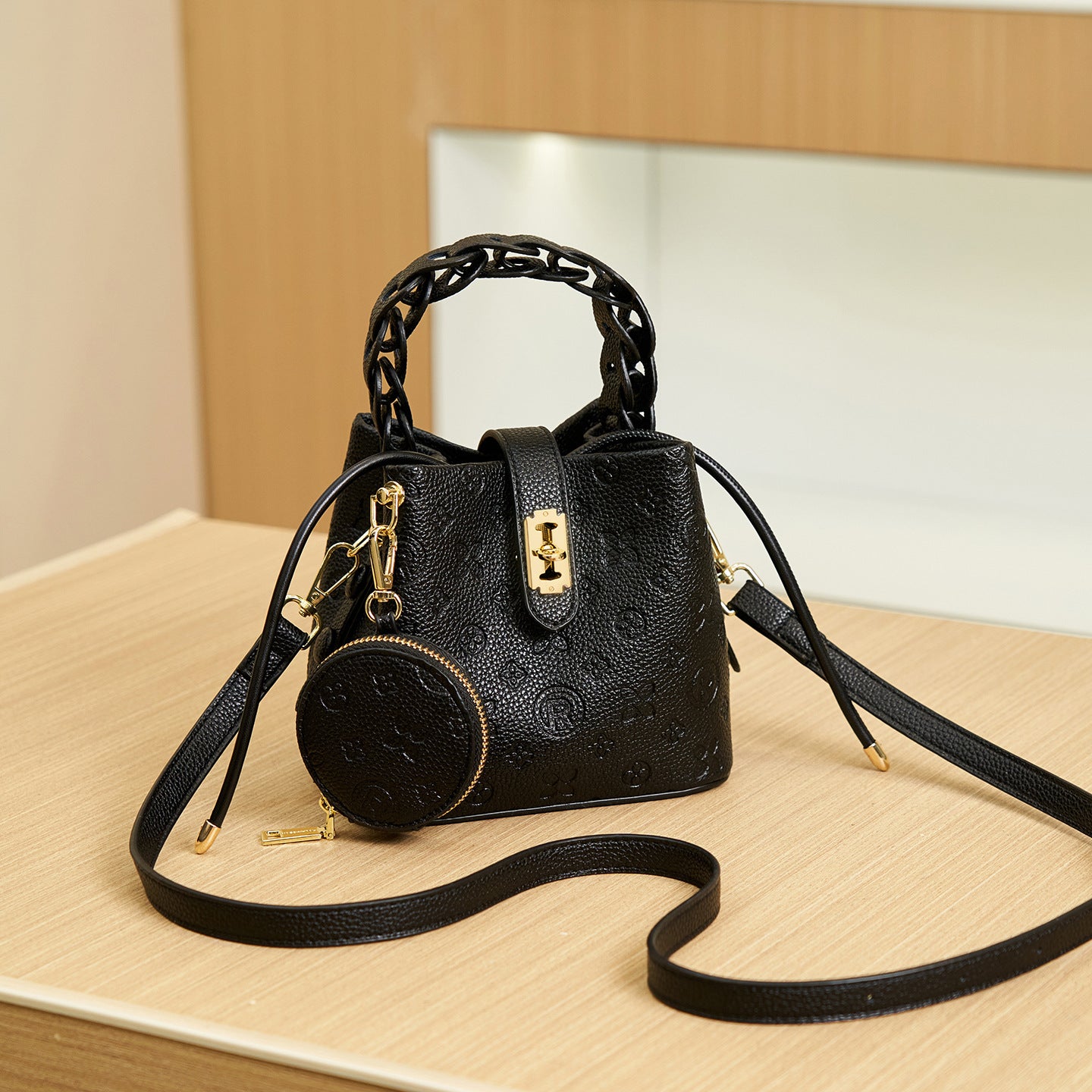 Sweet Cute Vegetable Basket Summer Portable Fashion Texture Embossed Two-piece Bags