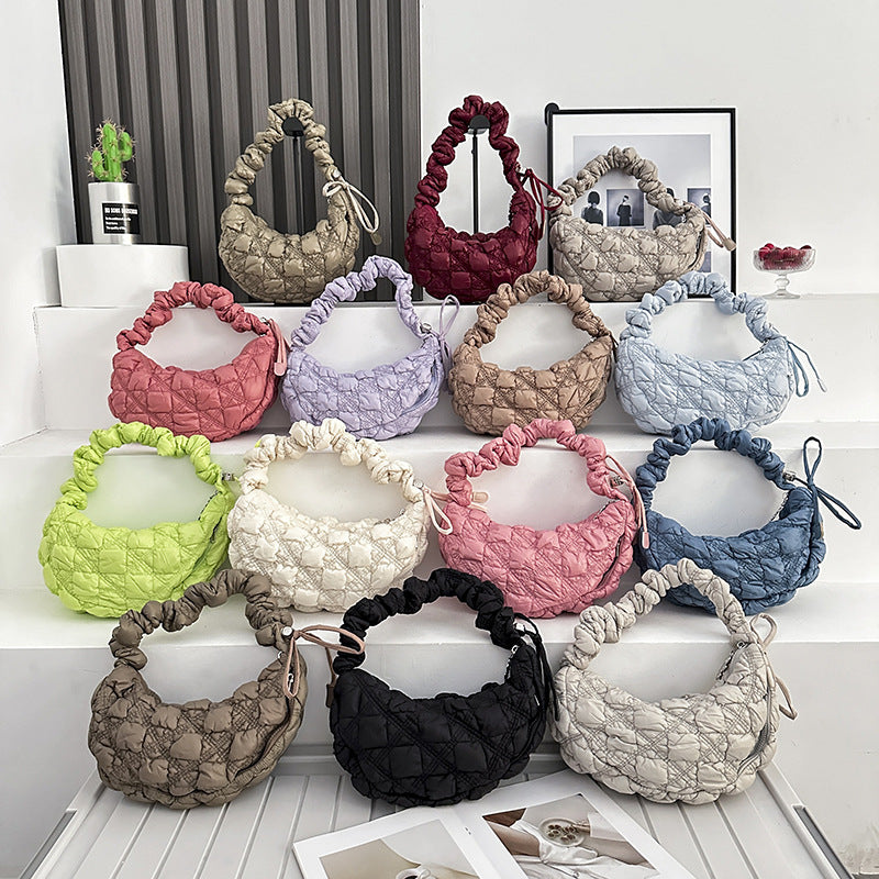 Fashion Pleated Cloud Bubble Underarm Down Bags