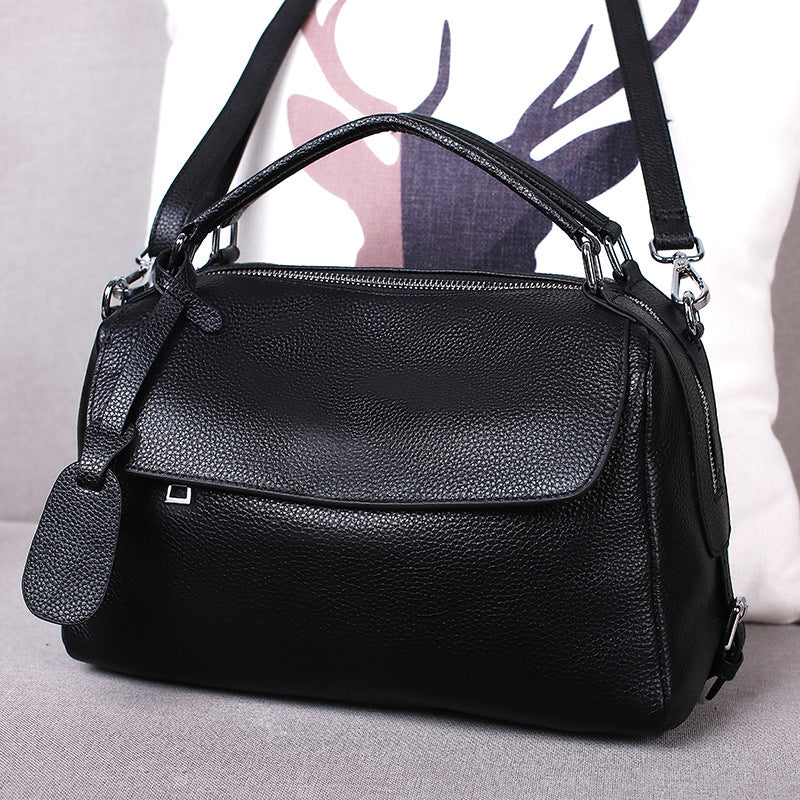 Layer Cowhide Soft Leather Pillow Fashionable Bags