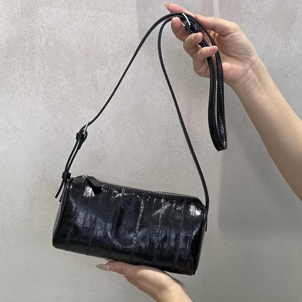 Women's Cowhide Toast Bowling High-grade Underarm Pen Exquisite Hand Women's Messenger Bag