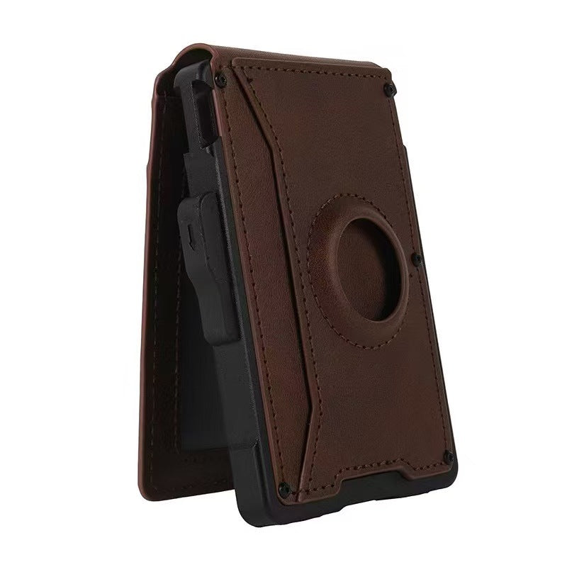 Men's Order Special Shooting Leather Automatic Pinball Card Pack Card Sleeve
