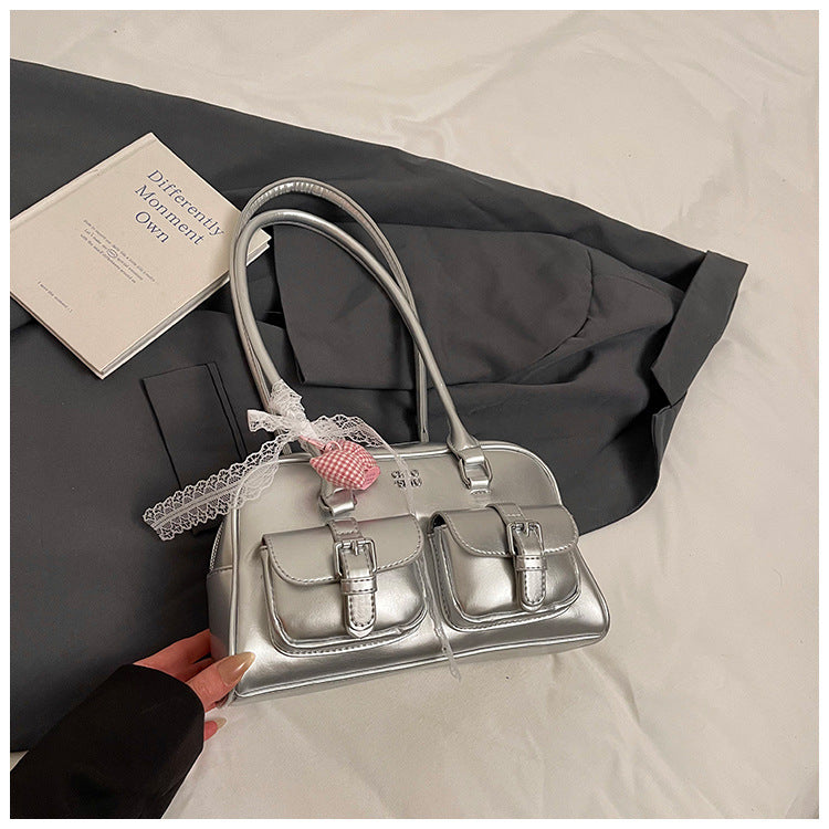 Women's Niche Retro Portable Boston Commuting Fashion Women's Shoulder Bag