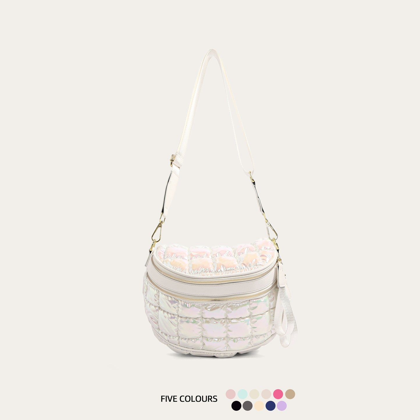 Women's Wind Cotton Clothes Bubble Fashion Large Shoulder Bags