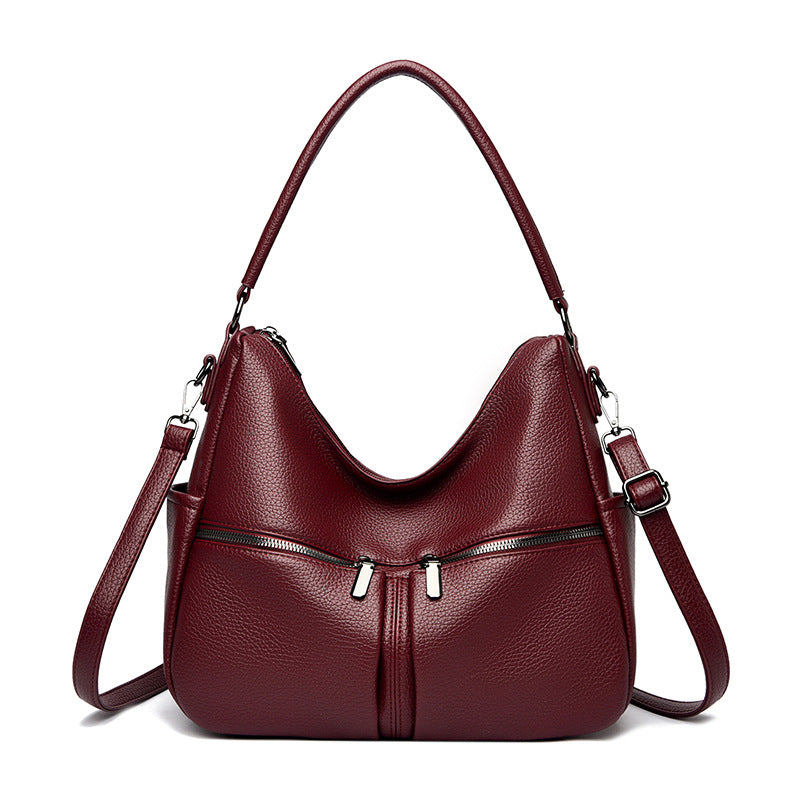 Women's Leather Commuter Large Capacity Underarm Splash Women's Messenger Bag