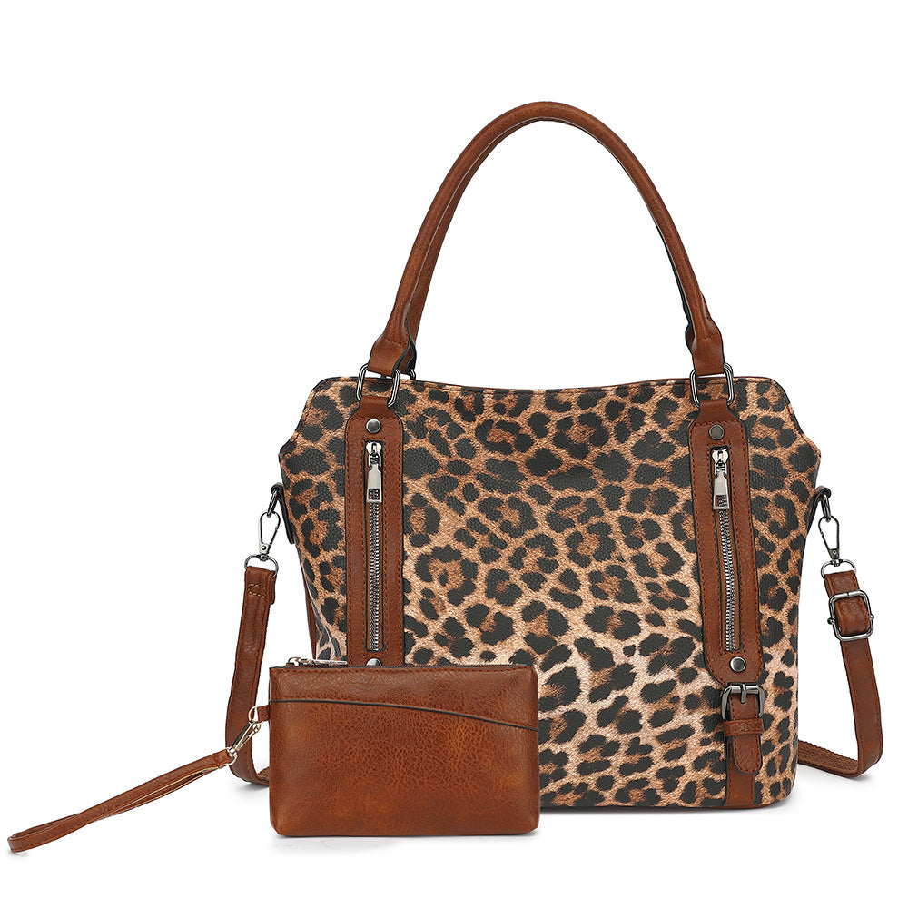 Women's Fashionable Retro Commuter Milk Pattern Son Bags