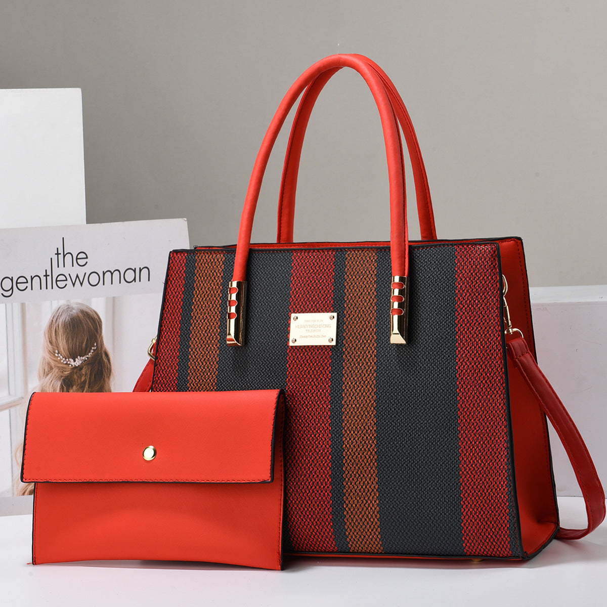 Pretty Women's Fashionable Large Capacity Color-matching Bags
