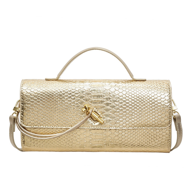 Women's Horizontal Hand Holding Dinner Cardiology Fashion Snake Women's Shoulder Bag