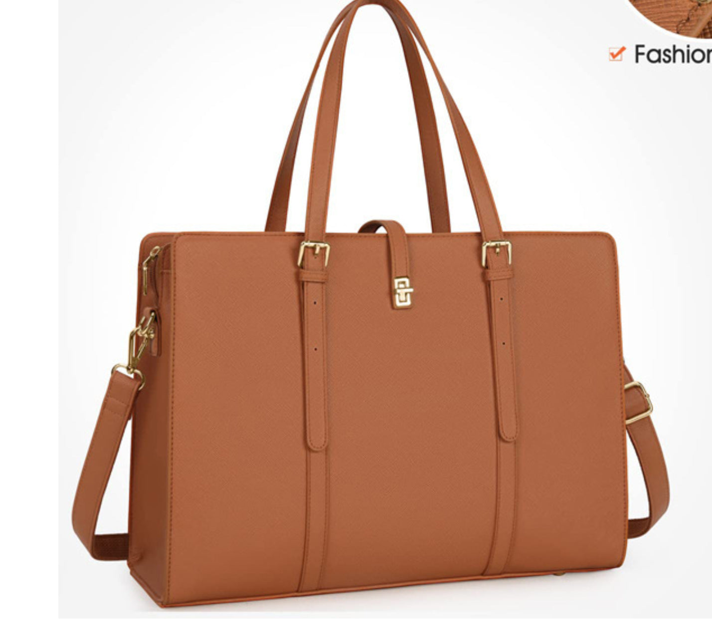 Women's Large Capacity Leather Fashion Durable Commuter Business Backpack