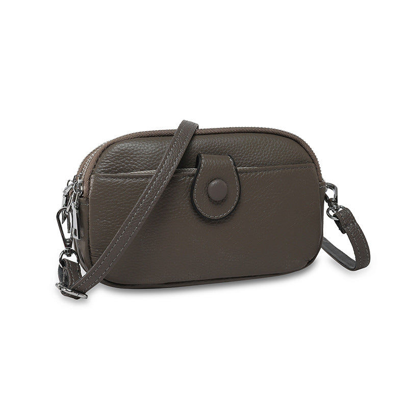 Women's Leather Mobile Fashion Multi Compartment Texture Women's Shoulder Bag