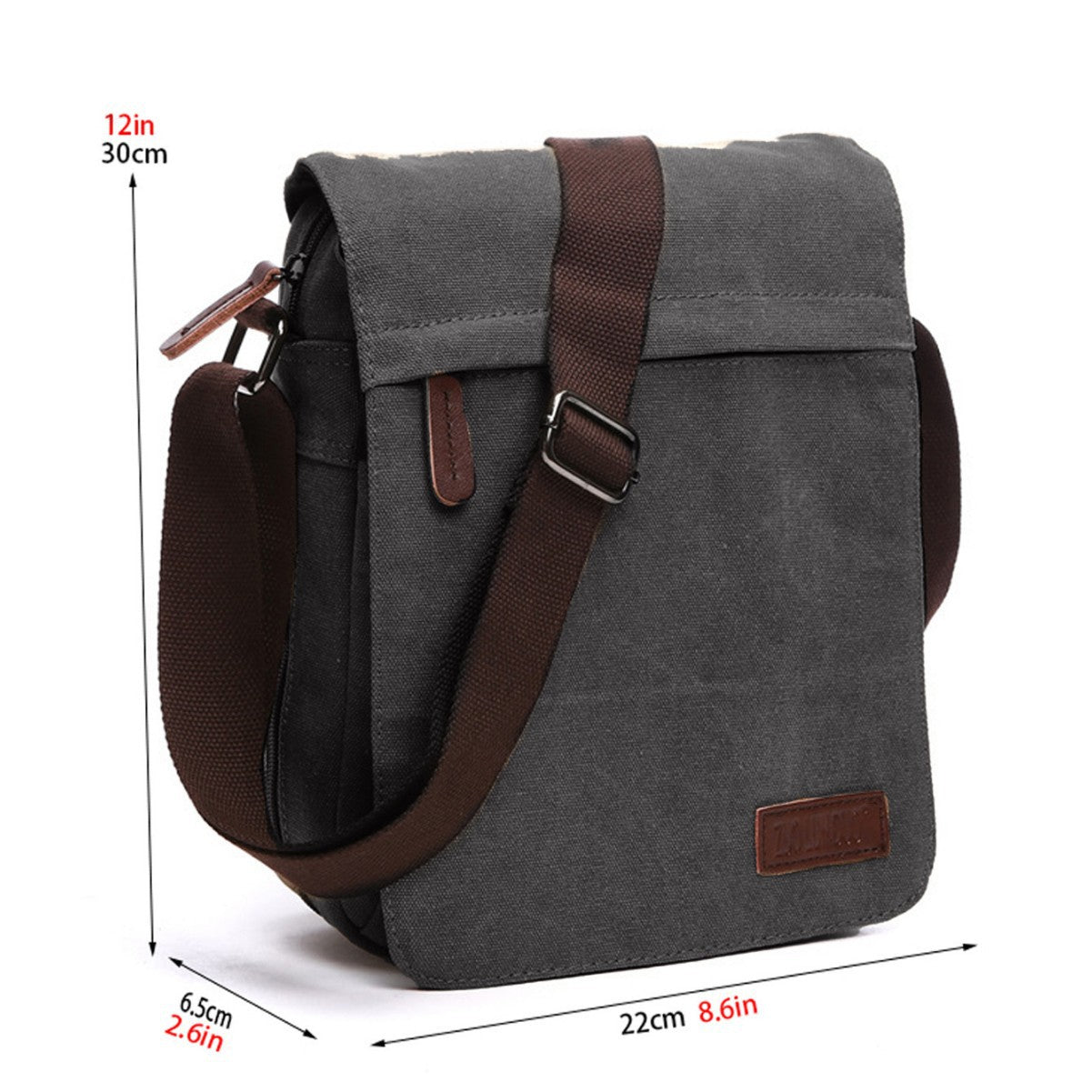 Men's Simple Retro Canvas Daily Commuter Business Large Shoulder Bags