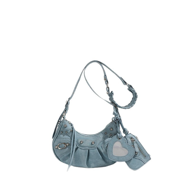 Women's Motorcycle Three-in-one Niche High Sense Selenodont Hot Underarm Bags