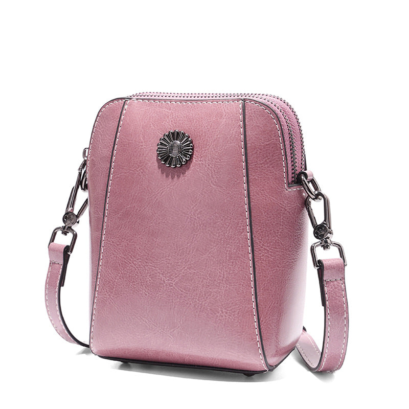Trendy Women's Cowhide Mini Niche High-grade Women's Shoulder Bag