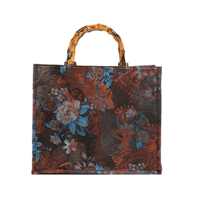 Women's Fashionable Sequins Horizontal Large Linen Capacity Bags