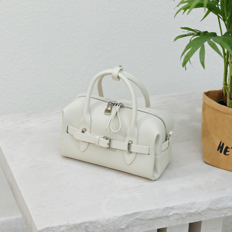 Women's Bowling Genuine Leather Niche High-grade Large Bags