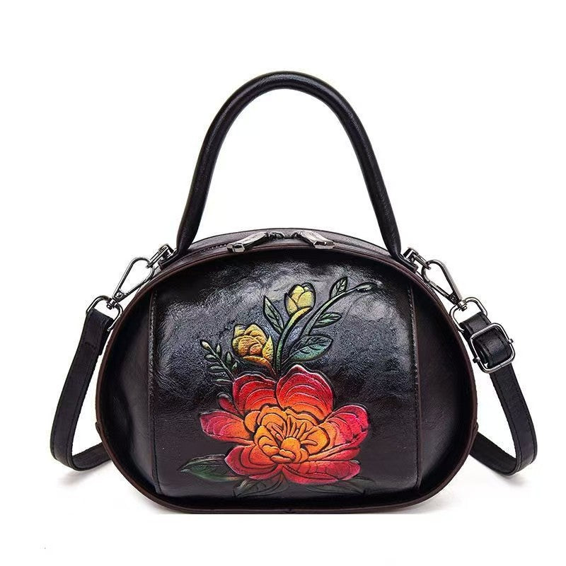Women's Retro Style Chinese Ethnic Mother Oval Bags