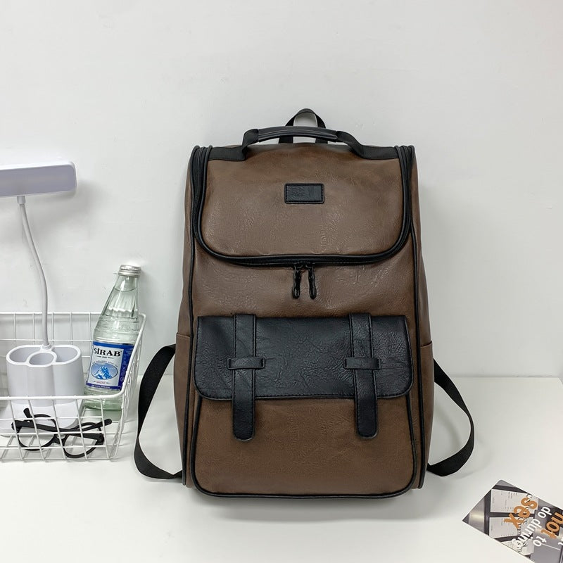 Men's Trendy Large Capacity Simplicity College Style Leisure Backpack