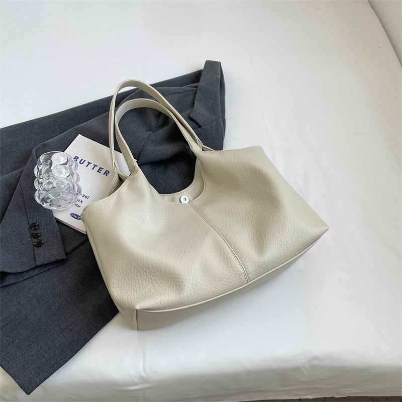Women's Retro Commuter Fashion Niche Underarm High-grade Large Tote Bag