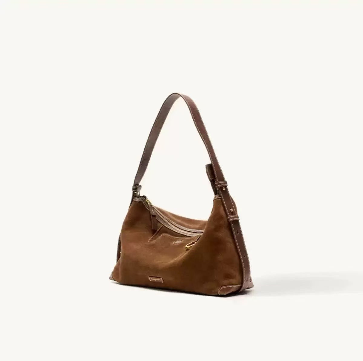 Women's Tracking Series Light Carpetbag Vegetable Tanning Leather Commuter Dumpling Underarm Bag