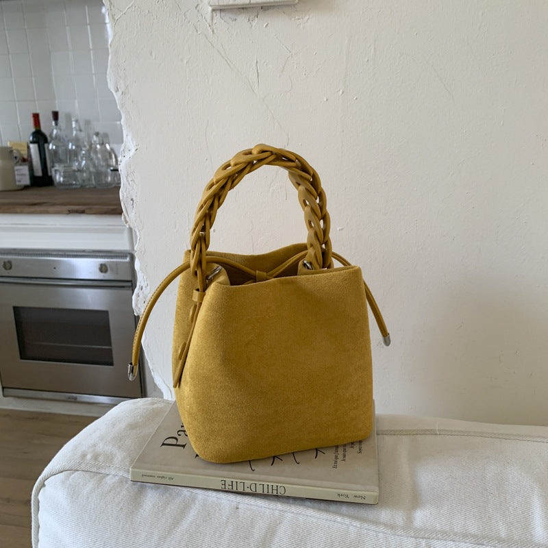 Attractive Women's Retro Brown Exquisite Portable Bucket Bag
