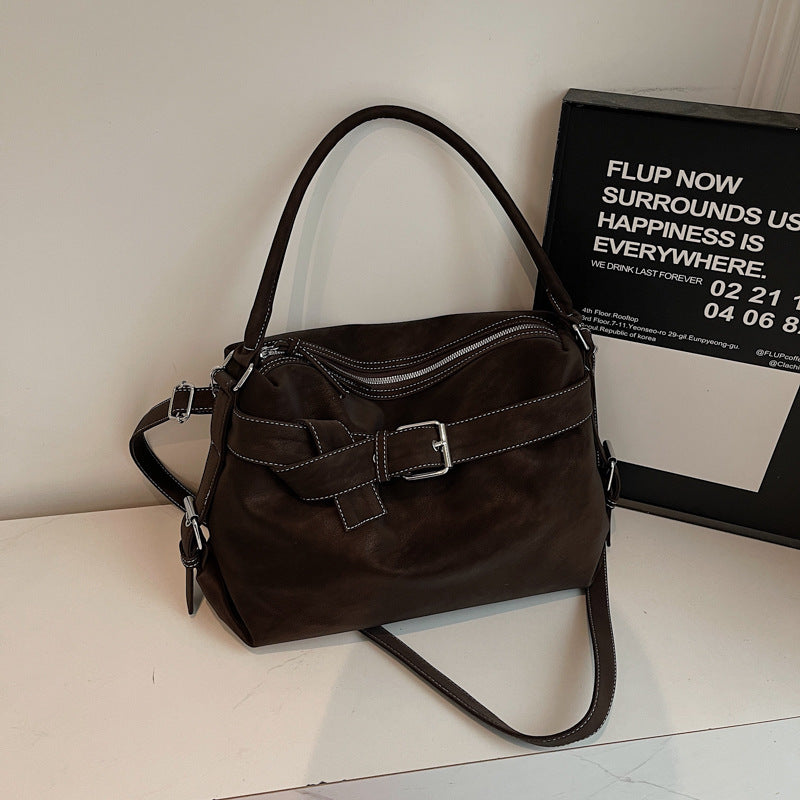 Women's Capacity Retro Commuter Korean Niche Western Women's Shoulder Bag