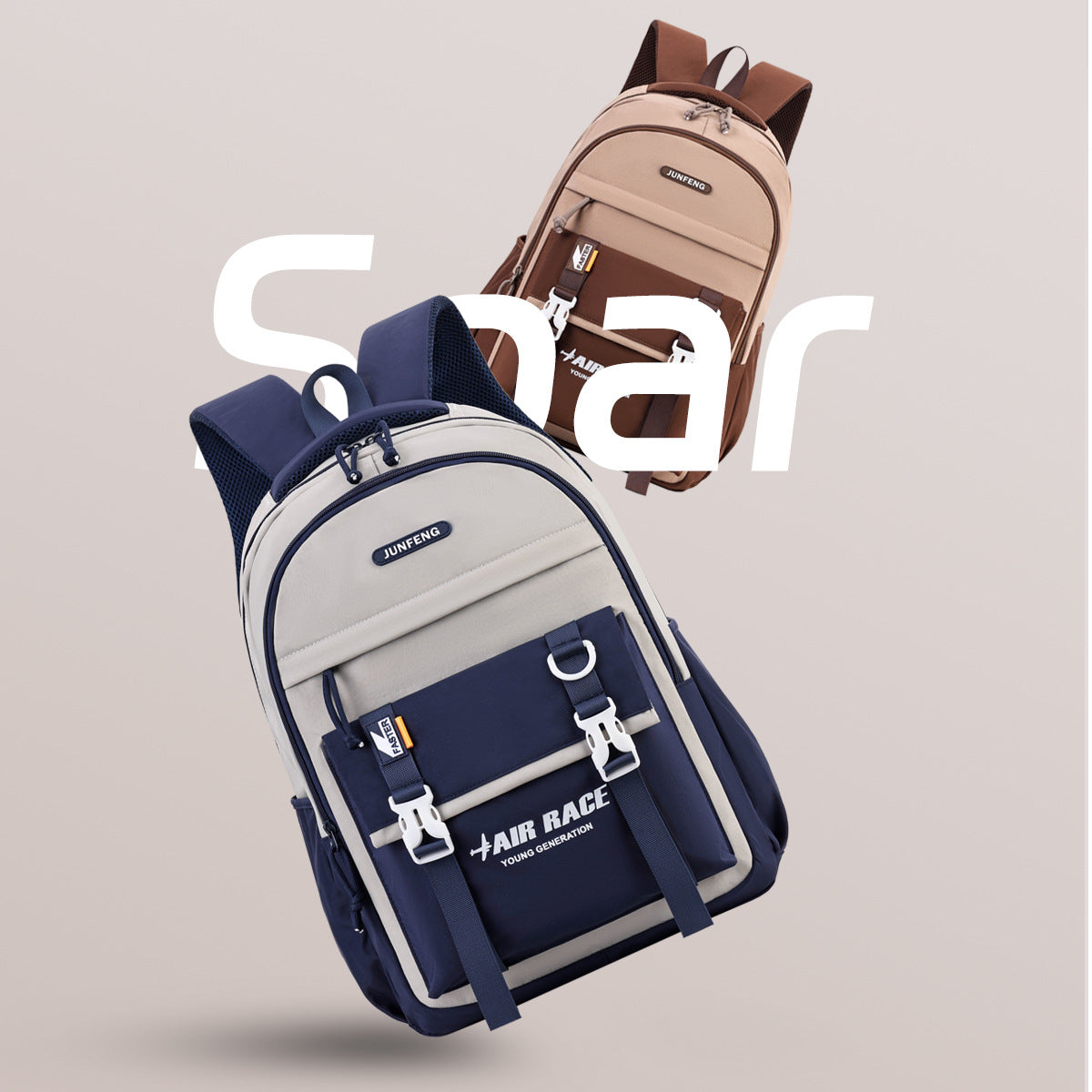 Lightweight Computer Fashion Trendy Contrast Color Leisure Backpack