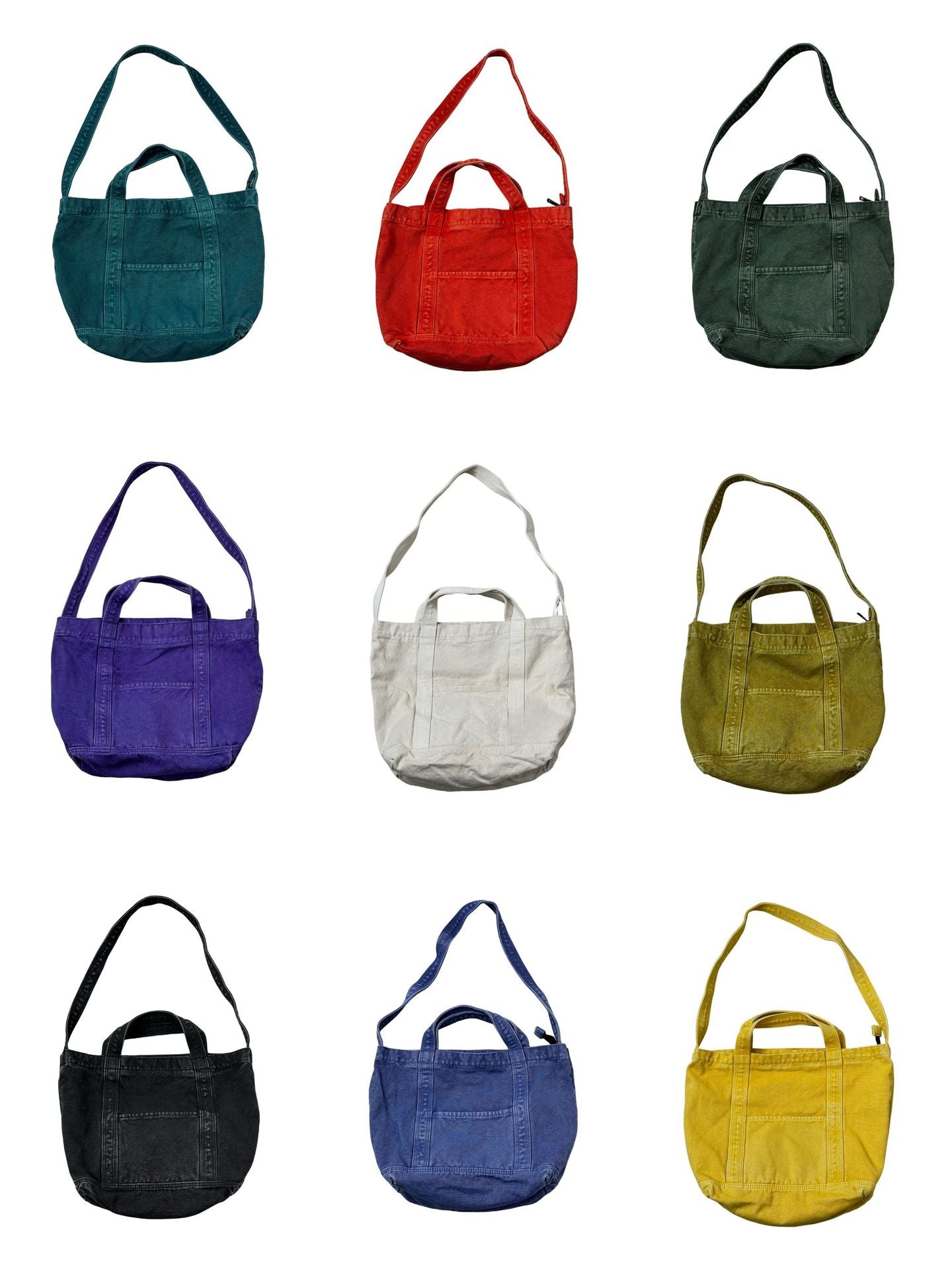 Washed Canvas Korean Style Large Capacity Tote Bag