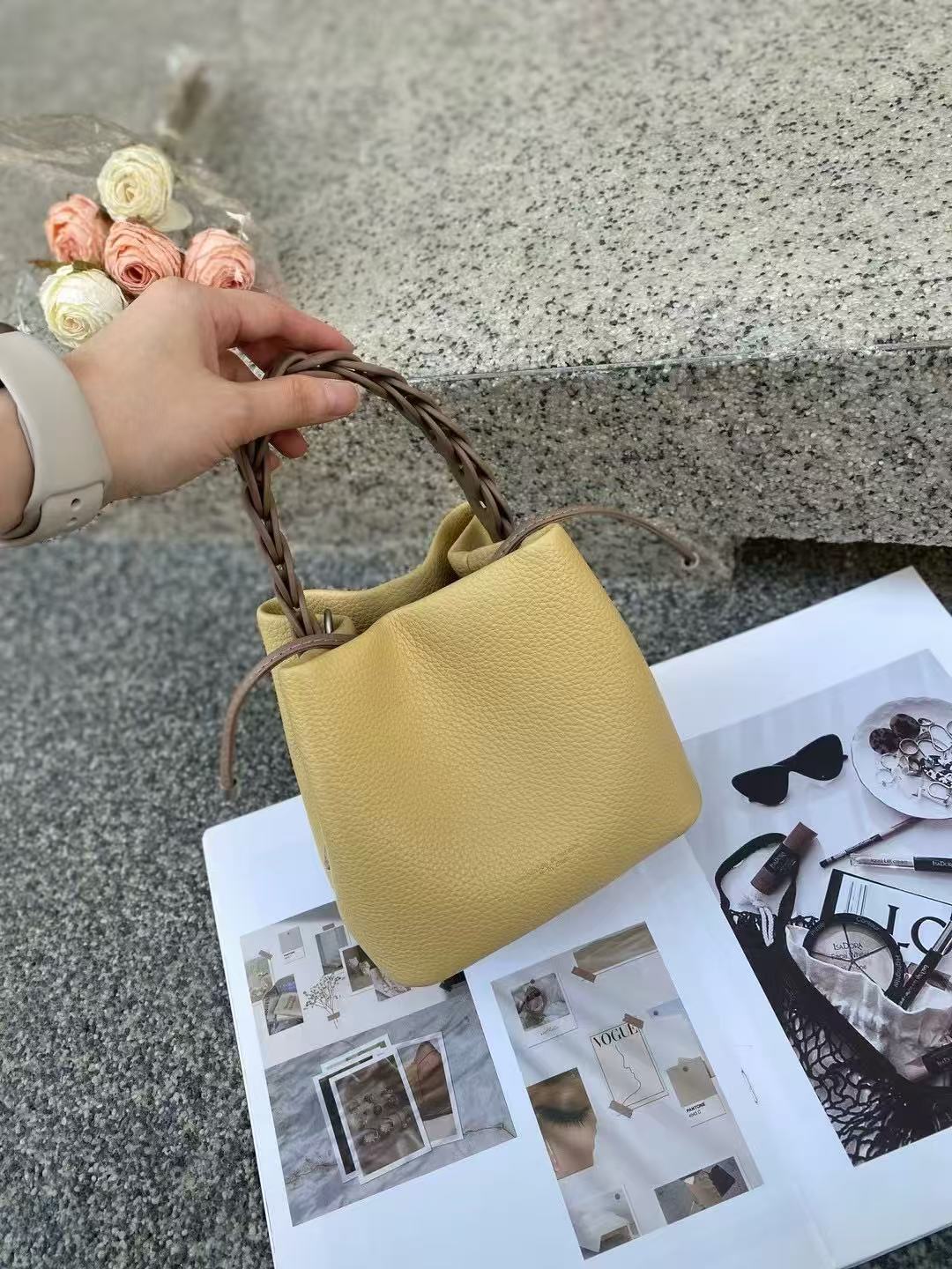 Steamed Pork Dumplings Woven Portable High-grade Bucket Bag