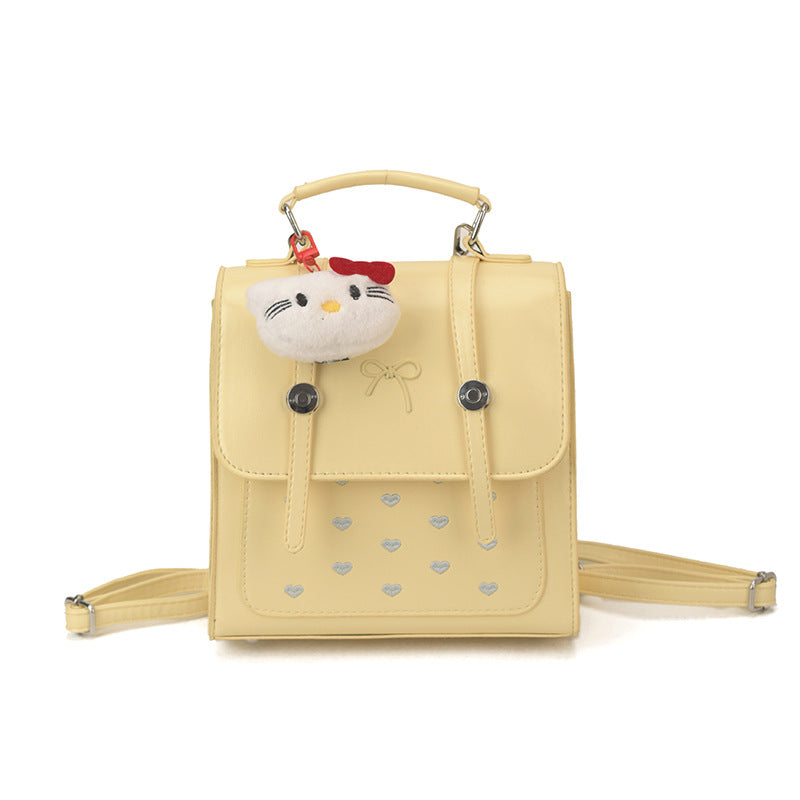 Korean Style Cute Bow Print Female Design Stylish Good Texture Women's Backpack