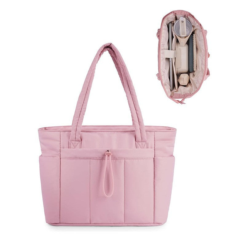 Graceful Attractive Women's Quilted Convenient Computer Shoulder Bags