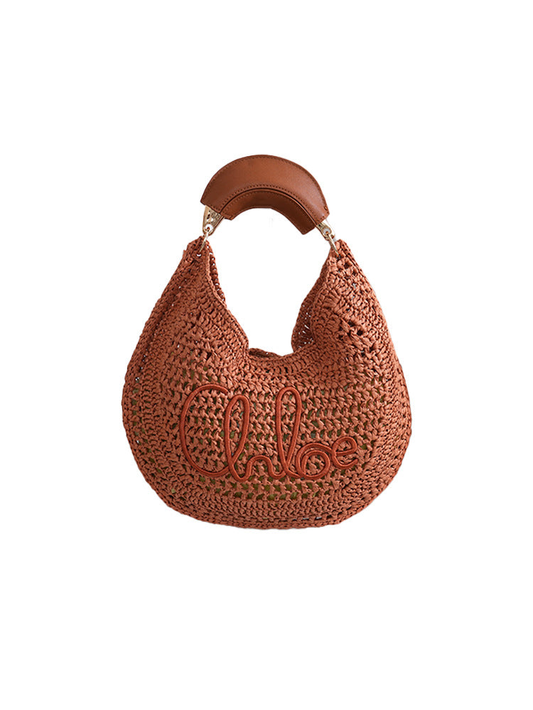 Style Hand Carrying Beach Fashion Paper String Large Capacity Women's Handbag