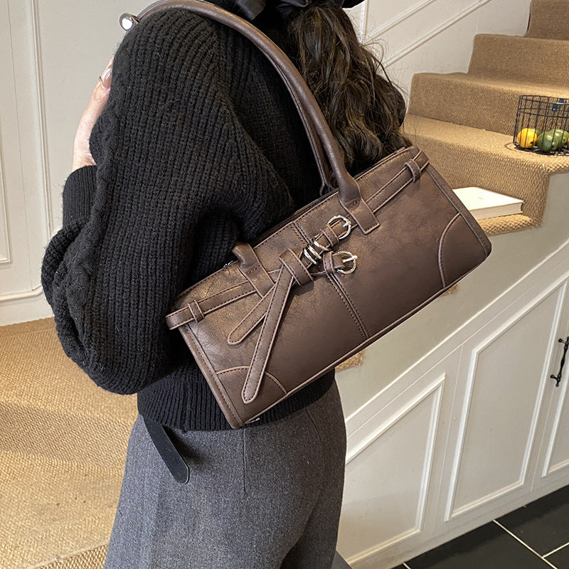 Women's Sense Fashion Retro Large Capacity Commuter Women's Shoulder Bag