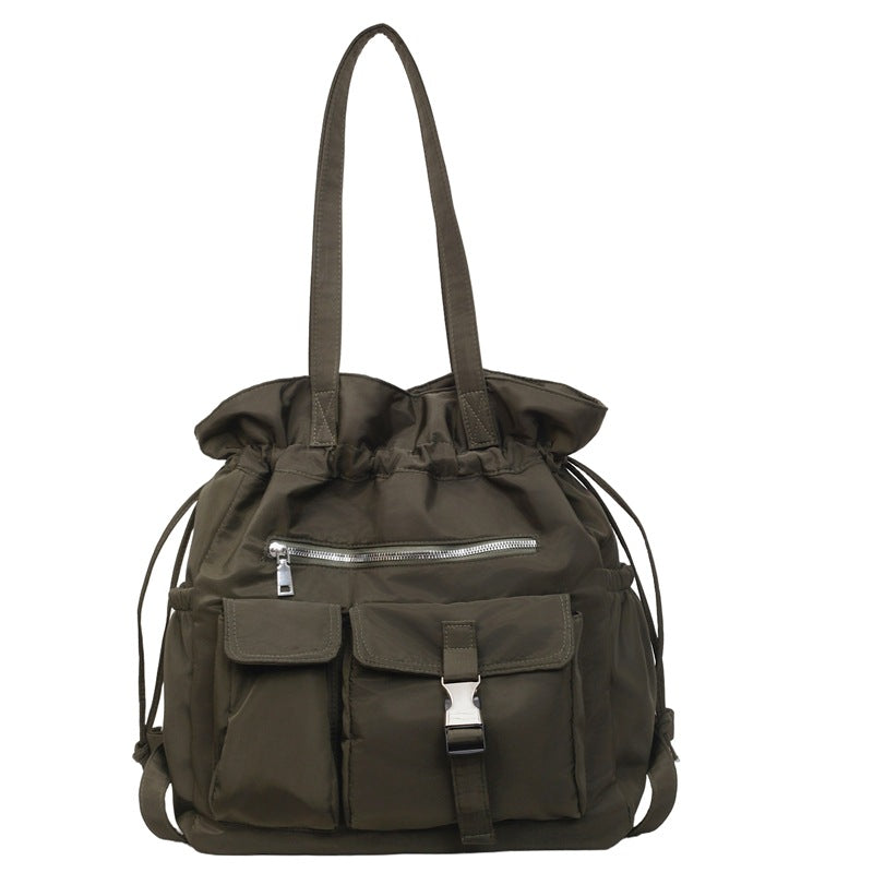 Women's Large Capacity Drawstring Simple Multifunctional Storage Practical Backpacks